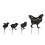 1 Set Metall Huhn Mit Küken Gartenstecker 7