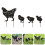 1 Set Metall Huhn Mit Küken Gartenstecker 6