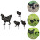 1 Set Metall Huhn Mit Küken Gartenstecker 8