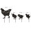1 Set Metall Huhn Mit Küken Gartenstecker 2