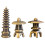 3Stk Mini Turm Für Garten Und Desktop 3