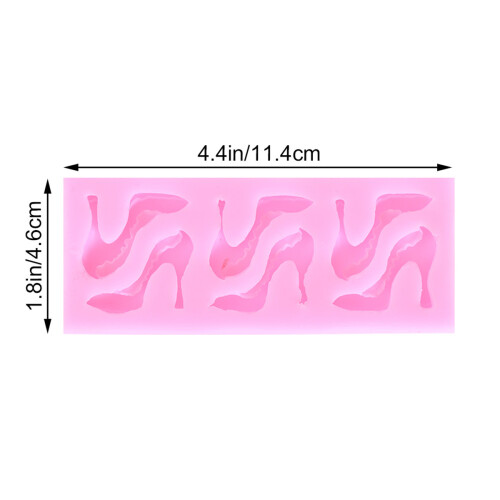 3D Hochhackige Schuhe Form Silikon Für Kuchen Pudding Pink 1