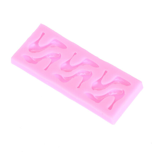 3D Hochhackige Schuhe Form Silikon Für Kuchen Pudding Pink 2