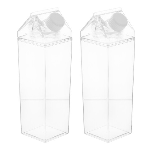 2 Stk. Kunststoff Milchbecher Transparent 500 Ml