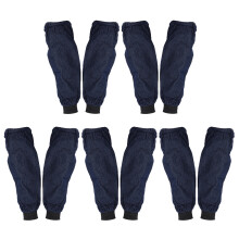 5 Pares De Mangas Largas De Denim Impermeables Para Cocina Azul Oscuro