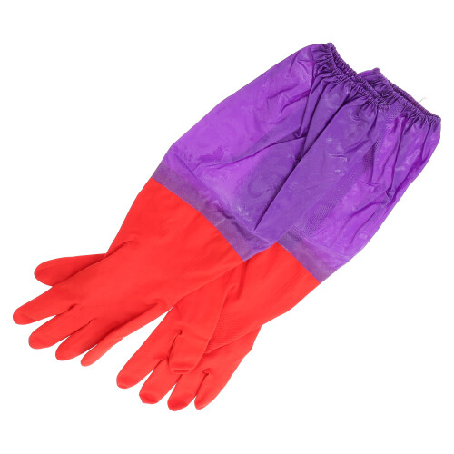 par de guantes el codo impermeables para cambio en acuarios