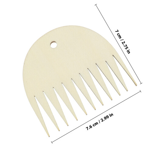 peine de madera con para tejido de tapiz 1