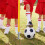 4 uds. base fútbol con soporte y 4
