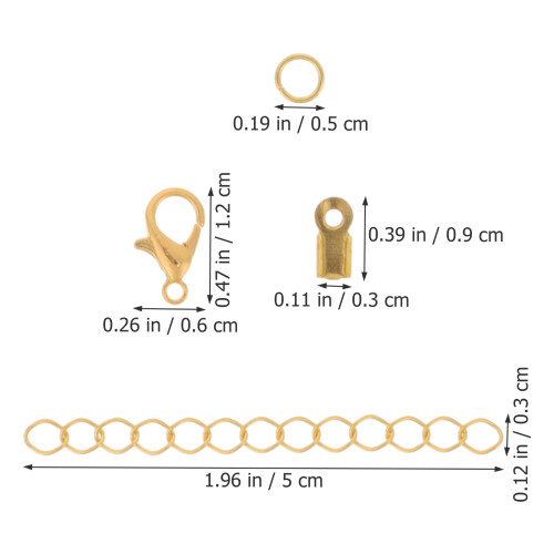 juego de para joyas: langosta, arandelas, y extensor 2