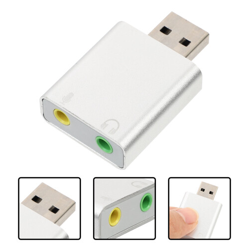 son externe 7.1 avec adaptateur USB, prise casque et microphone 1