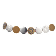 boutons métalliques réglables sans couture pour jeans - 8 pièces