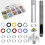 kit de 300 boutons-pression 6 mm avec œillets multicolores 3 outils 8