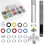 300 pièces - Anneaux 6 mm œillets multicolores avec outils 9
