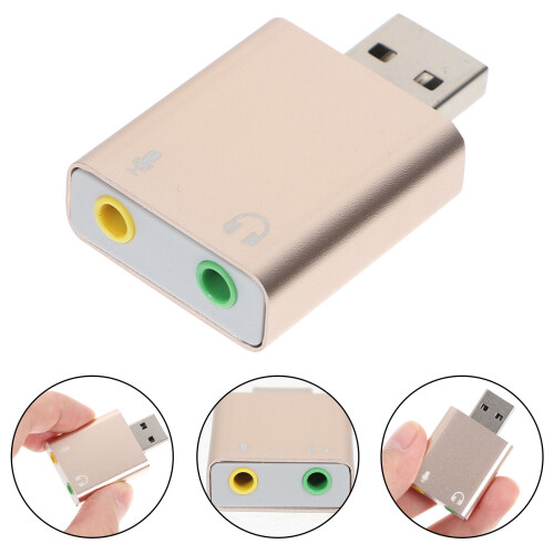 Tarjeta De Sonido Usb 7.1 Con Conector Para Auriculares Y Micrófono 1