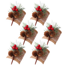 Pinecone Wiederverwendbare Serviettenringe 4 Stück Feiertags-Tischdekoration für Dinner und Partys