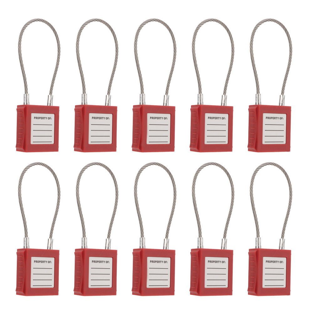 Lockout Tagout Cable Lock Stainless Steel Padlock With Erasable Labels 6911357088938