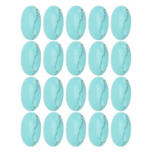 Turquoise ovale Flachrücken-Cabochons Set mit 20 Stück, 18x13 mm Eiform zum Basteln