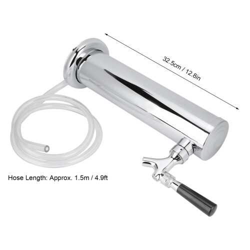 Metal Build Beverage Dispenser Column with Precise-Pour Tap and 2