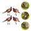 2 Sets Pheasant Gartenstab Bodeneinsatz Realistischer Hahn Acrylschild 5