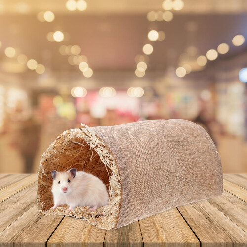 small pet tunnel for rabbits hamsters, hiding nest interactive toy 2