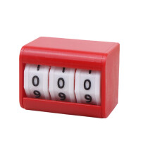 Strong Tabletops Game Counter Recycle Score-Three digits Red