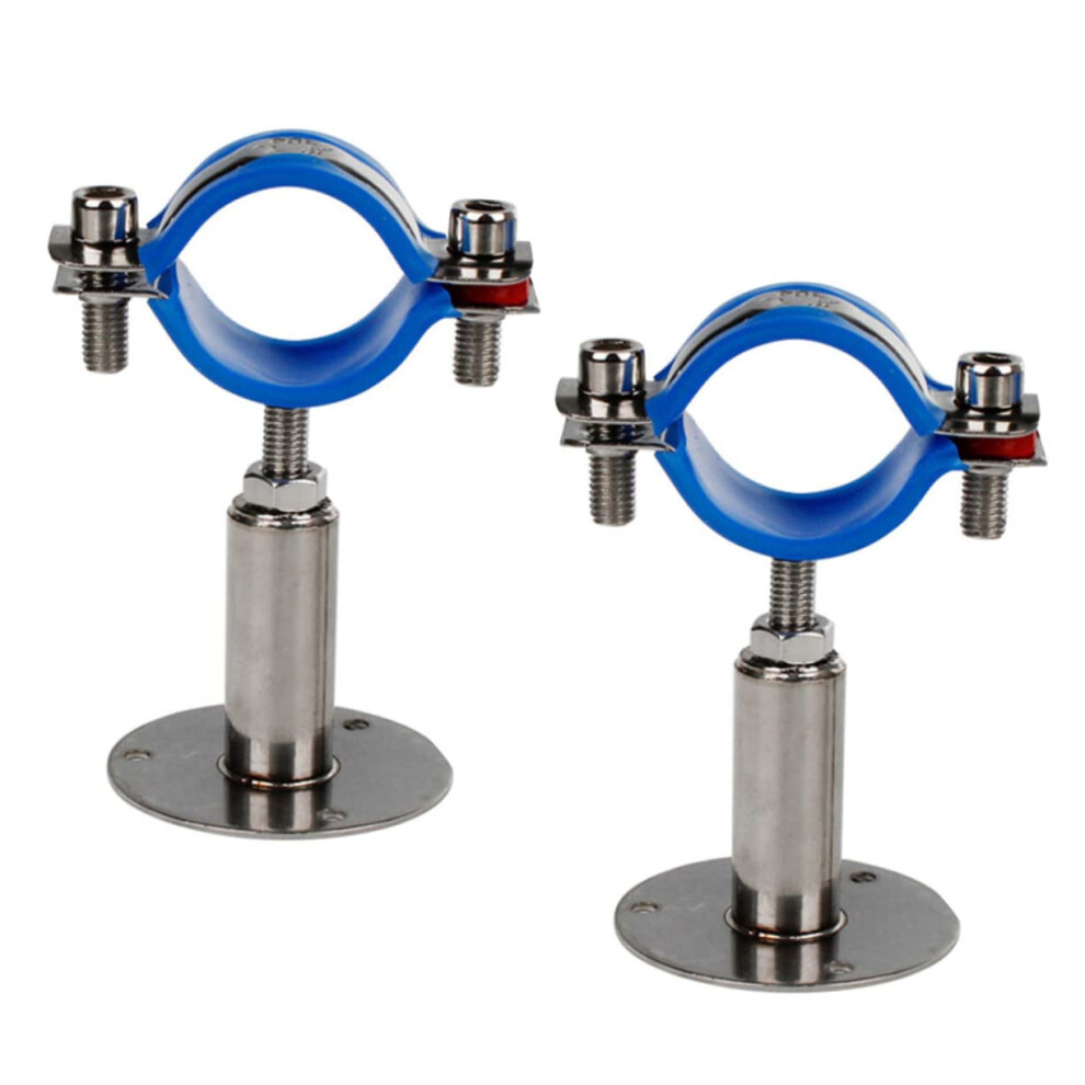 Stainless Steel Pipe Clamp Adjustable Hose Bracket Fuel Tube Clip Holder For Pipe Clips 2 Pcs 9105992838523