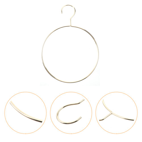 Runde Metall Kleiderbügel Für Bikini Bügel Gürtel Schal Hänger Golden 2