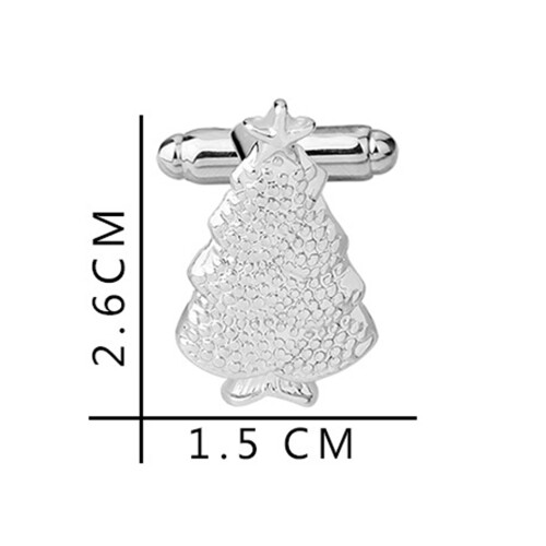 1Paar Herren Manschettenknöpfe Silber Design Für 1