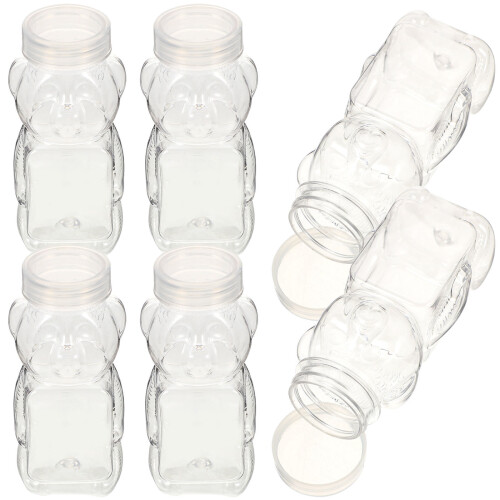 6 bärenform honigflasche transparent bonbonspender