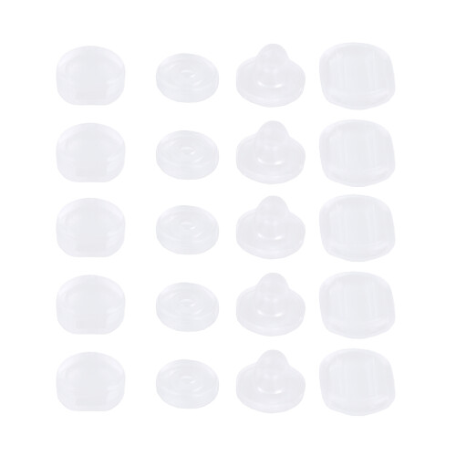 100 Pièces Coussinets Antidouleur Pour Clips D'oreille Style 2