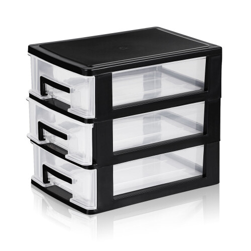 Transparent Desktop Storage Drawer Clear Pp 1pack