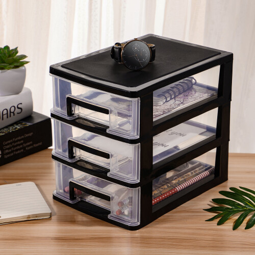 Transparent Desktop Storage Drawer Clear Pp 1pack 2