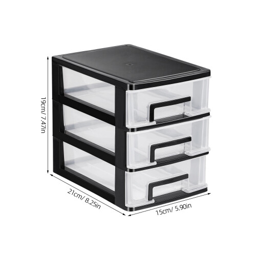Transparent Desktop Storage Drawer Clear Pp 1pack 1