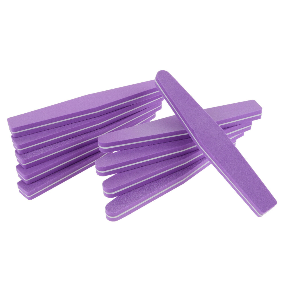 Artibetter Purple 10Pcs Double-Sided Nail Files Emery Boards For Women Nail Care