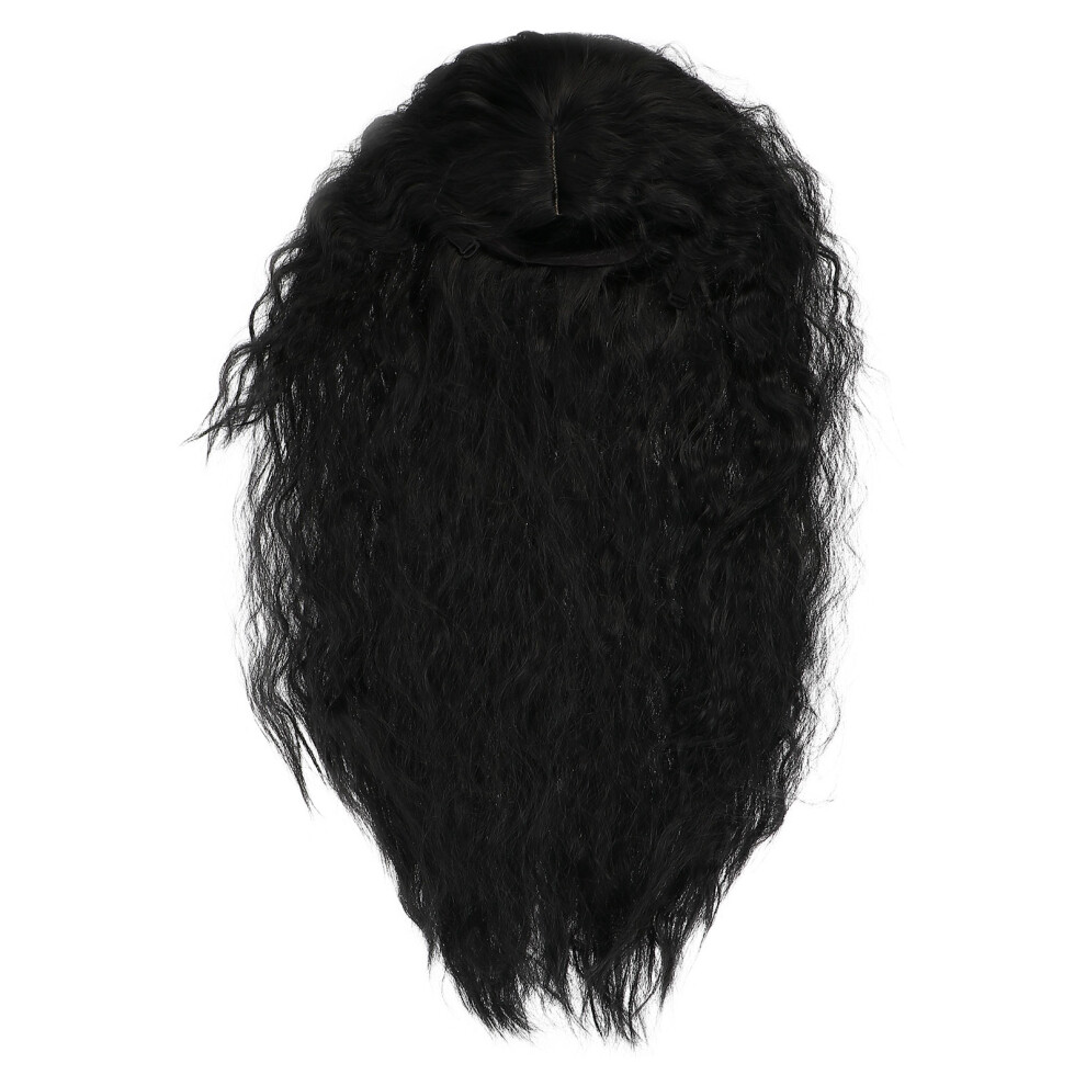 Artibetter Mid-Segment Wig Miss Women's Black Hair Piece Adult Curly Ornament