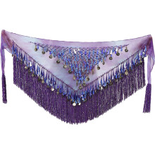 Belly Dance Hip Scarf Sequin Triangle Waist Wrap