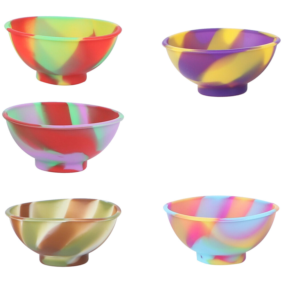 Silicone Bowl Mixing Bowls For Kids Assorted Color 5Pcs Iplusmile