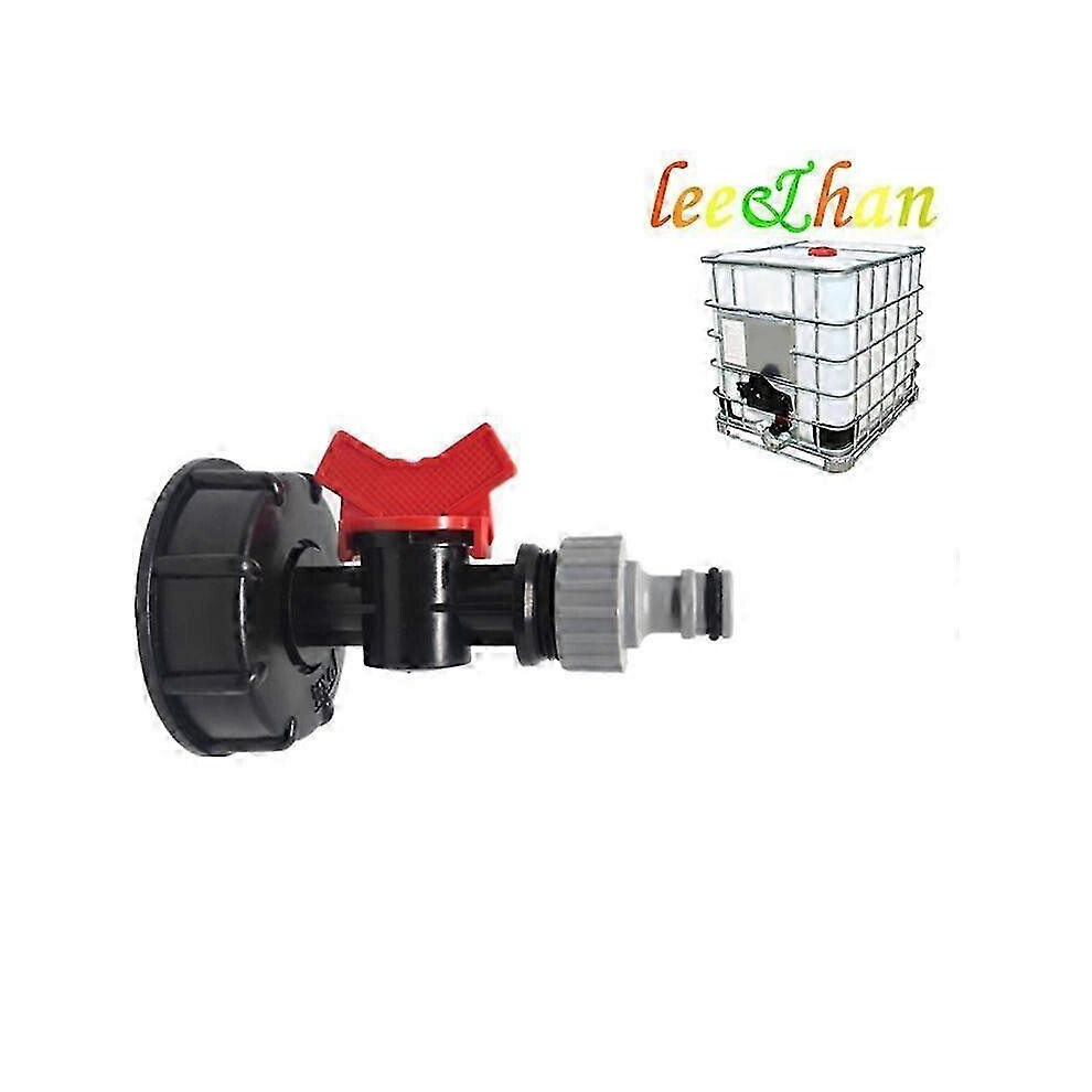 Kikidex (As Show, One Size) 1000 Liter Ibc Water Tank With S60x6 Adapter Valve And 3/4-Yvan (Faucet Only No Tank)