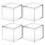 4pcs clear plastic square storage boxes with lids for candy, jewelry 11