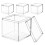 4pcs clear plastic square storage boxes with lids for candy, jewelry 9