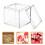 4pcs clear plastic square storage boxes with lids for candy, jewelry 10