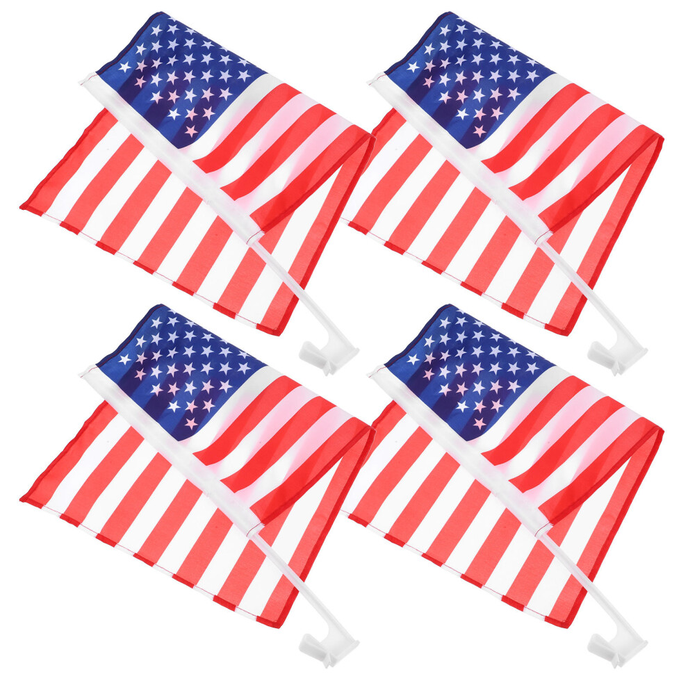 4Pcs Car Window Flags With Clip For Vehicle Decoration 3022644684733
