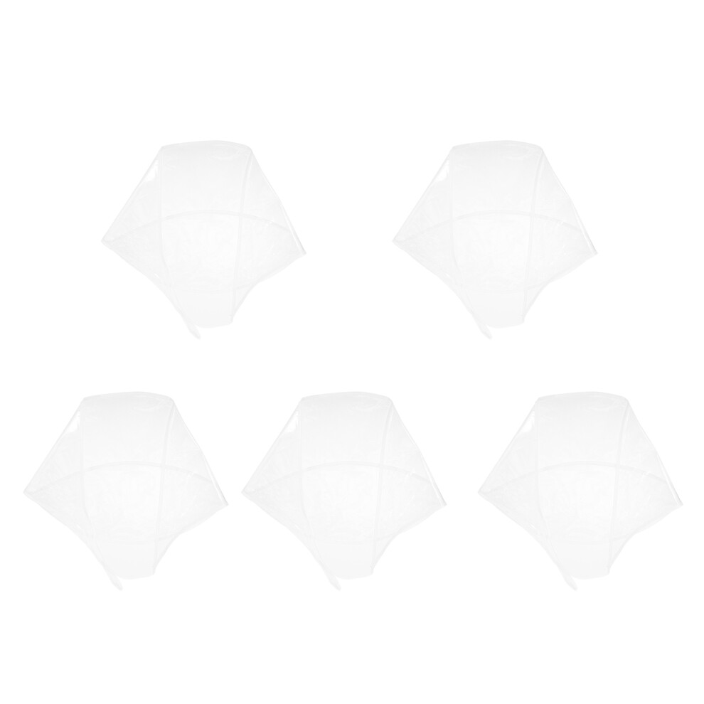 Vaguelly 5 Pcs Rainproof Hat Hats Plastic Rain Bonnet Folding Rain Bonnet