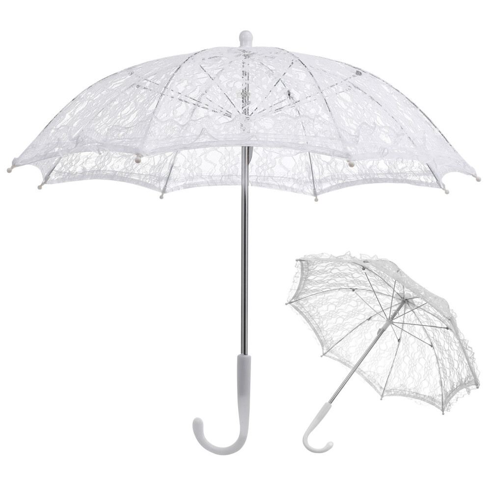 White Lace Umbrella Women'S Miss Wedding Parasol Photograph-image-OPC-PMKS78J-NEW