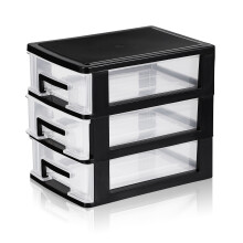 Raindrops Home Use Desktop Organizer With Drawers Clear Storage 1pcs