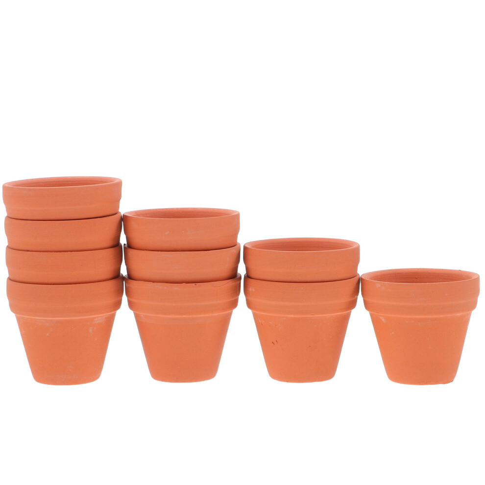 10Pcs Mini Terracotta Clay Ceramic Planter Cactus Flower Pot-image-OPC-PMKS99M-NEW