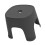 1pc black plastic anti-slip multi-use low stool for home and bathroom 2