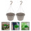 Hanging Planter Plastic 2pcs Grey Balcony Planter Garden Use 2