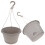 Hanging Planter Plastic 2pcs Grey Balcony Planter Garden Use 10