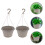 Hanging Planter Plastic 2pcs Grey Balcony Planter Garden Use 4